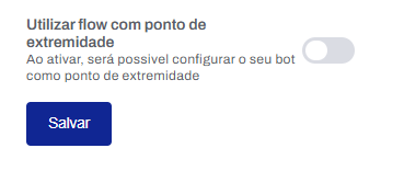 Toggle ponto de extremidade desativado