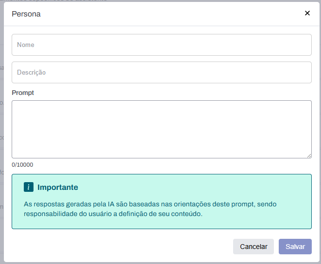 Imagem - Modal de Persona